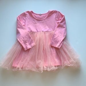 CECORC Pink Tutu Long Sleeve  Birthday Dress